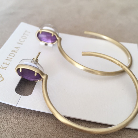 Kendra Scott Jewelry - Kendra Scott Pepper Small Stone Hoop Earrings